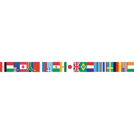 Edupress International Flags Spotlight Border, 36 Per Pack, PK6 TCR60595